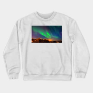 Aurora borealis in Iceland Crewneck Sweatshirt